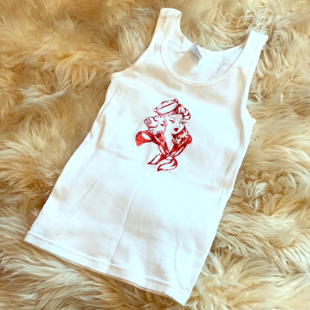 Cute Sailor Girl Pin Up Tank!